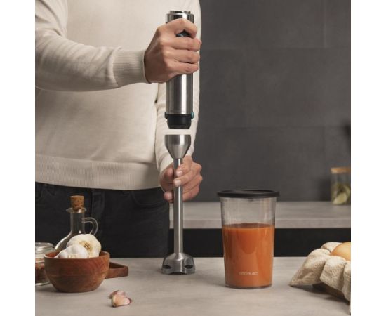 Cecotec Power TitanBlack 1500 XL hand blender, with stainless steel/black accessory set, 1500 watts, with chopper, spiralizer, potato masher, whisk Mikseri