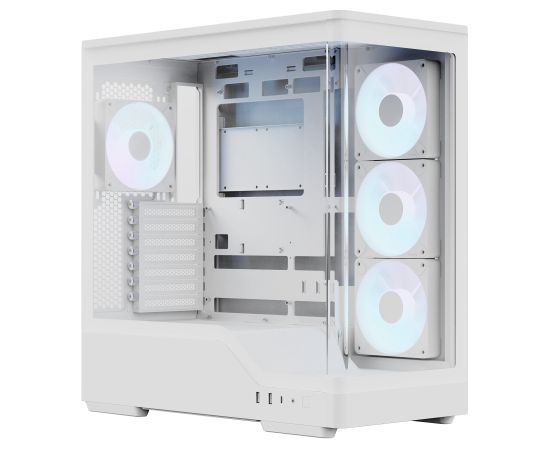 Aerocool P500A-WT-v1, Tower Case White, Tempered Glass x 2 Datoru korpusi