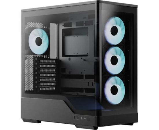 Aerocool P500A-BK-v1, Tower Case, Black, Tempered Glass x 2 Datoru korpusi
