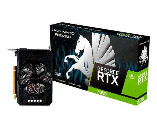 Gainward GeForce RTX 3050 Pegasus, graphics card 1x DisplayPort, 1x HDMI 2.1, 1x DVI-D Grafiskās video kartes