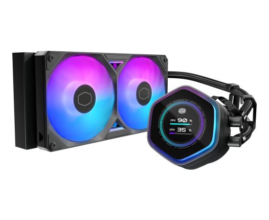 Cooler Master MasterLiquid 240 Atmos II LCD ARGB, water cooling system, black Охлаждение процессора