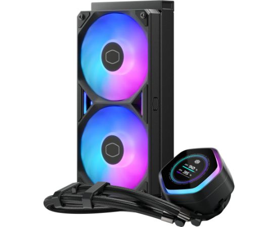 Cooler Master MasterLiquid 240 Atmos II LCD ARGB, water cooling system, black Охлаждение процессора