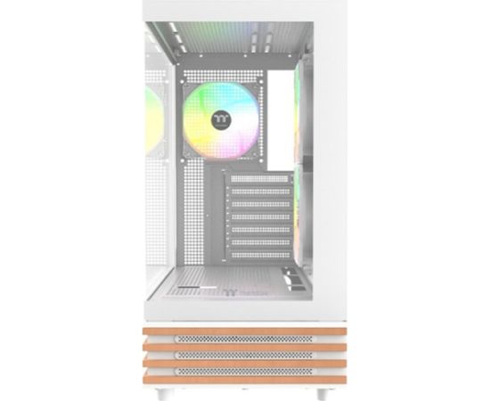 Thermaltake View 270 Plus WS ARGB, Tower case white/wood, Tempered Glass x 2, Wood structure Datoru korpusi