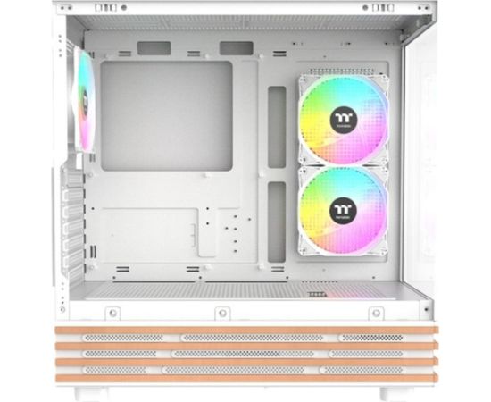 Thermaltake View 270 Plus WS ARGB, Tower case white/wood, Tempered Glass x 2, Wood structure Datoru korpusi
