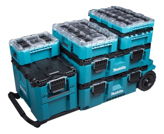 Makita MAKTRAK Organizer flat M, tool box blue/transparent, transparent lid Instrumentu kastes