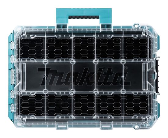 Makita MAKTRAK Organizer deep M, tool box blue/transparent, transparent lid Instrumentu kastes