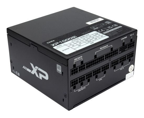 Inter-Tech SAMA XPH-1000A, PC power supply 1x 12 pin high power GPU, 3x PCIe, cable management, 1000 watts Datoru barošanas bloki