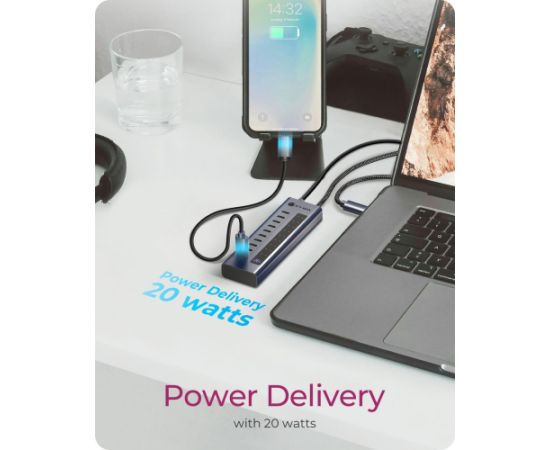 Raidsonic ICY BOX IB-HUB1450-C31, USB hub anthracite USB / Type-C Hub