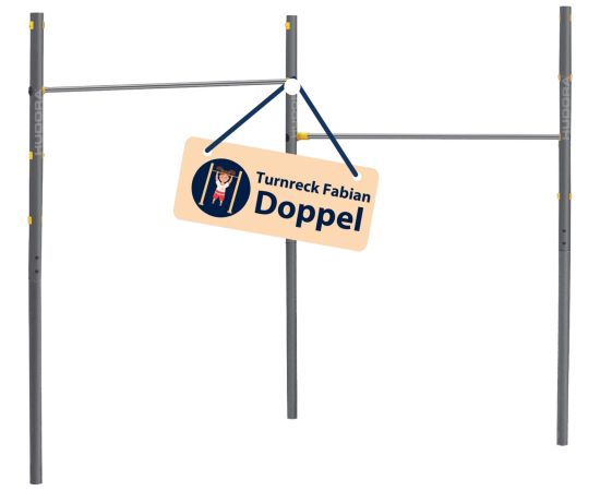 HUDORA Fabian Pro Double Gymnastic Bar, Fitness Equipment Grey Fitnesa preces