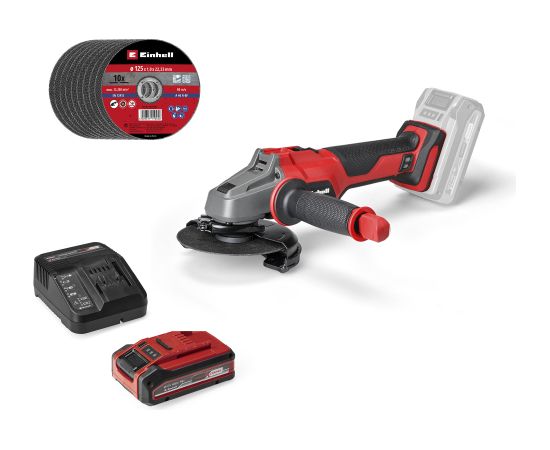 EINHELL Professional cordless angle grinder AXXIO 18/125, 18 Volt red/black, Li-Ion Plus battery 4.0 Ah Новинки Для дома и сада 