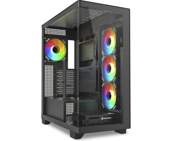 Sharkoon ELITE SHARK CA500 , Tower case black, Tempered Glass x 2 Datoru korpusi
