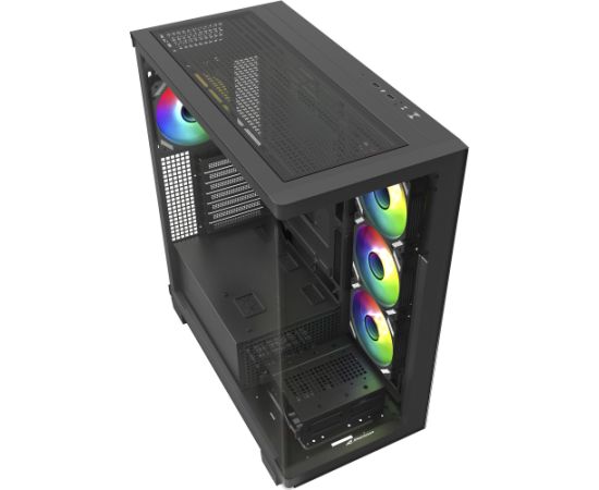 Sharkoon ELITE SHARK CA500 , Tower case black, Tempered Glass x 2 Datoru korpusi