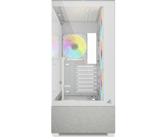 Sharkoon AK7 ARGB, tower case white, tempered glass x 2 Datoru korpusi