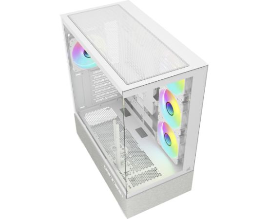 Sharkoon AK7 ARGB, tower case white, tempered glass x 2 Datoru korpusi
