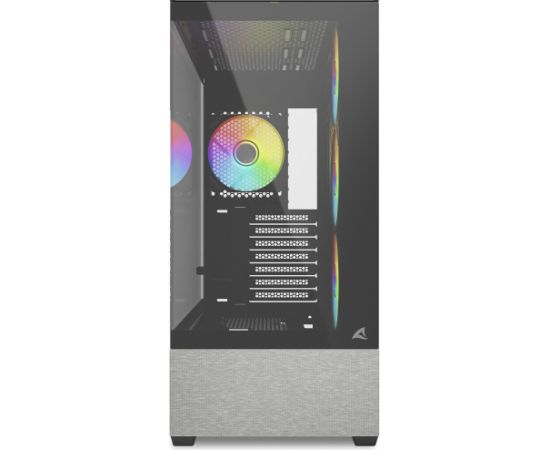 Sharkoon AK7 ARGB, tower case black, tempered glass x 2 Datoru korpusi