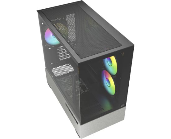 Sharkoon MK7 ARGB, tower case black, tempered glass x 2 Datoru korpusi