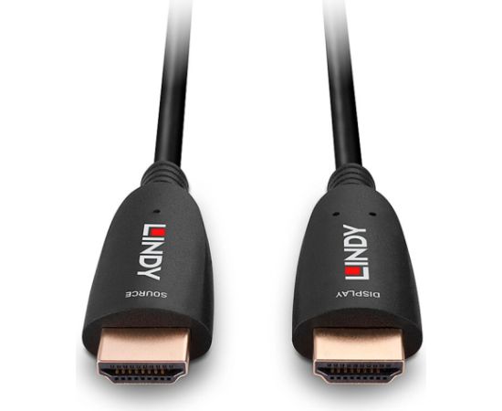 Lindy Fibre Optic Hybrid HDMI 2.1 8K60 Cable Black, 20 Meters, AOC Cable Dažādi vadi
