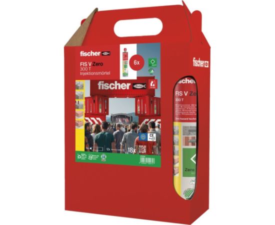 fischer injection mortar FIS V Zero 300 T six-pack green, 6 cartridges of 300 ml each Новинки Для дома и сада 