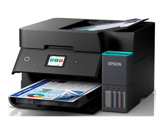Epson EcoTank ET-4950, multifunction printer black, scan, copy, fax, USB, LAN, WLAN, duplex (print) Струйные многофункциональные устройства 