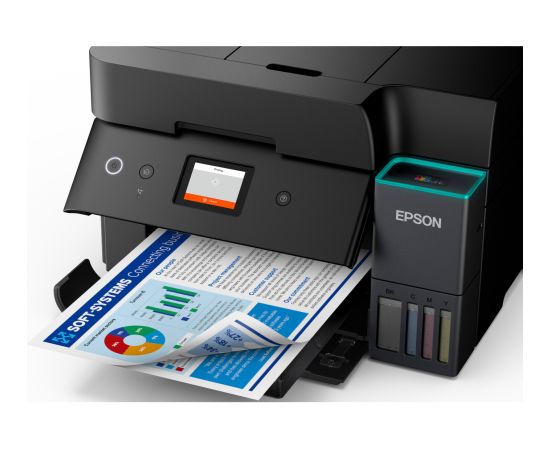 Epson EcoTank ET-4950, multifunction printer black, scan, copy, fax, USB, LAN, WLAN, duplex (print) Струйные многофункциональные устройства 