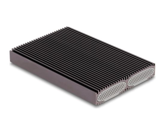 DeLOCK External USB Type-C Dual Combo Enclosure for 2 x M.2 N, Drive Enclosure grey Korpusi ārējiem HDD, SSD