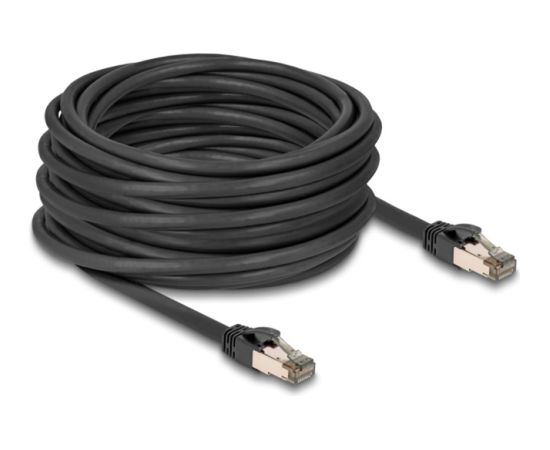 DeLOCK RJ-45 network cable Cat.6a U/FTP ultra flexible black, 15 meters, inner stainless steel jacket Tīkla vadi