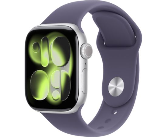 Apple Watch Series 11, smartwatch silver, aluminum, 42 mm, sport strap mist purple M/L, cellular Smart-Watch Pulksteņi