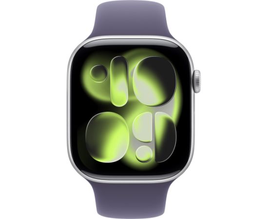 Apple Watch Series 11, smartwatch silver, aluminum, 46 mm, sport strap mist purple S/M Smart-Watch Pulksteņi