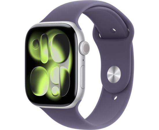 Apple Watch Series 11, smartwatch silver, aluminum, 46 mm, sport strap mist purple S/M Smart-Watch Pulksteņi