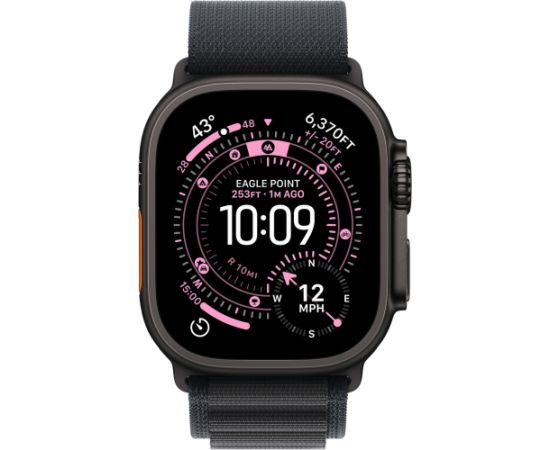 Apple Watch Ultra 3, smartwatch black, 49 mm, Alpine Loop black S, titanium case, cellular Smart-Watch Pulksteņi