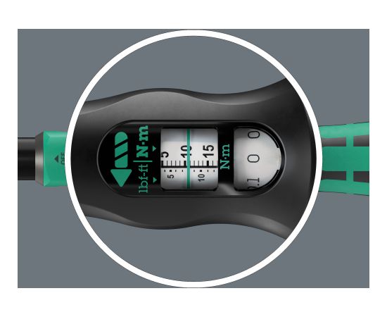 Wera torque wrench with reversible ratchet Click-Torque Lock A 5 black/green, 1/4" drive, 2.5 to 25 Nm Новинки Для дома и сада 
