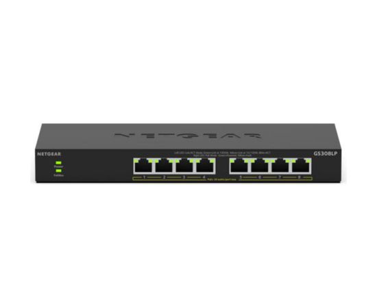 Netgear GS308LP, Switch black, PoE+ switch with 8 ports Switch