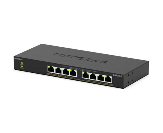Netgear GS308LP, Switch black, PoE+ switch with 8 ports Switch