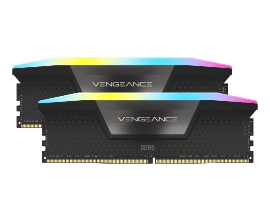Corsair DDR5 - 32GB - 6000 - CL - 38 (2x 16 GB) Dual Kit, RAM Black, CMH32GX5M2B6000C38, Vengeance RGB, INTEL XMP RAM Operatīvā atmiņa