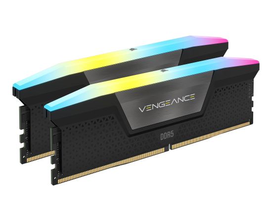 Corsair DDR5 - 32GB - 6000 - CL - 38 (2x 16 GB) Dual Kit, RAM Black, CMH32GX5M2B6000C38, Vengeance RGB, INTEL XMP RAM Operatīvā atmiņa