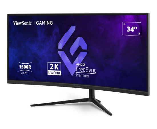 ViewSonic VX3418C-2K, gaming monitor - 34 - black, UWQHD, VA, curved, Free Sync Premium, 180Hz panel Monitori