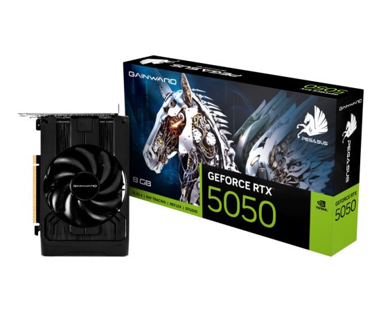Gainward GeForce RTX 5050 Pegasus 8GB, graphics card DLSS 4, 3x DisplayPort, 1x HDMI 2.1 Grafiskās video kartes