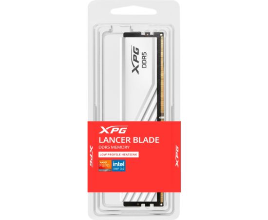 ADATA DDR5 - 16GB - 6400 - CL - 32, Single memory white, AX5U6400C3216G-SLABWH, XPG Lancer Blade, INTEL XMP, AMD EXPO RAM Operatīvā atmiņa