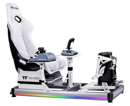 Thermaltake GF500 Flight Simulator Cockpit Snow GSC-F50-CPASWH-01, Sim Rig white Gaming krēsli