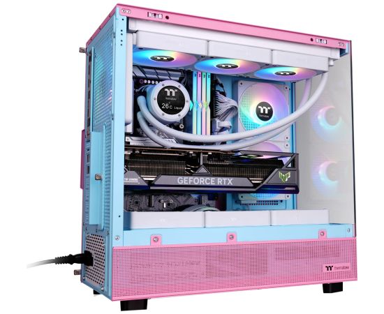 Thermaltake View 270 Plus TG ARGB, tower case pink, Tempered Glass x 2 Datoru korpusi