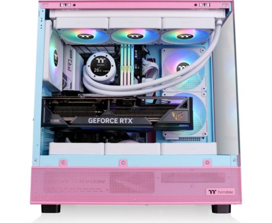 Thermaltake View 270 Plus TG ARGB, tower case pink, Tempered Glass x 2 Datoru korpusi