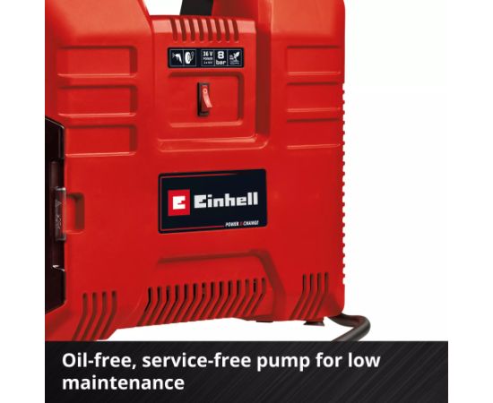 EINHELL Cordless Portable Compressor TE-AC 36/8 Li OF Set - Solo, 36Volt (2x18V) red, without battery and charger Новинки Для дома и сада 