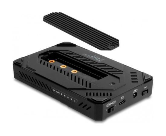 DeLOCK USB Type-C Enclosure for 1 x M.2 NVMe SSD + 1 x 2.5” SATA SSD / HDD, drive enclosure black, with clone function Korpusi ārējiem HDD, SSD