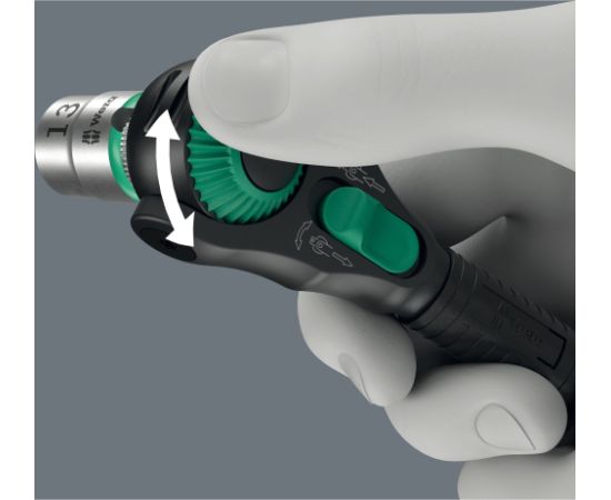 Wera Zyklop Speed Ratchet 8000 C Black Edition, 1/2" black/green, with pivoting head Новинки Для дома и сада 