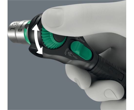 Wera Zyklop Speed Ratchet 8000 B Black Edition, 3/8" black/green, with pivoting head Новинки Для дома и сада 