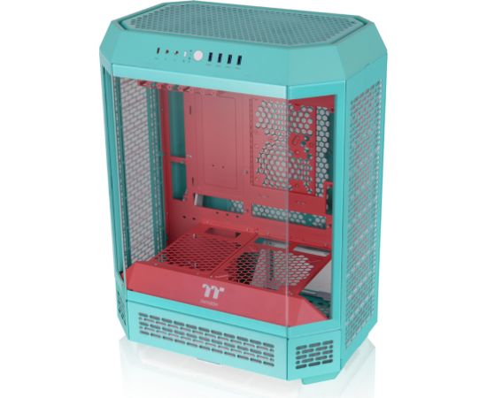 Thermaltake The Tower 600, tower case mint/red, tempered glass x 3 Datoru korpusi