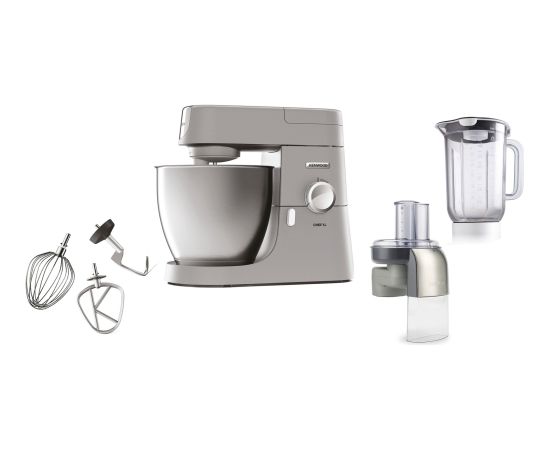 Kenwood Chef XL food processor KVL4140S silver, 1,200 watts, with mixing attachment and vegetable cutter Virtuves kombaini