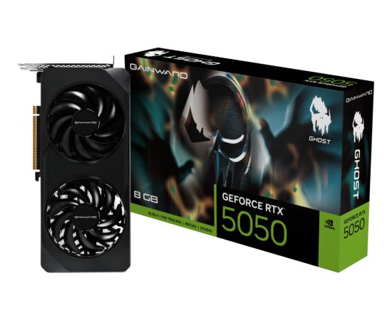 Gainward GeForce RTX 5050 Ghost 8GB, graphics card DLSS 4, 3x DisplayPort, 1x HDMI 2.1 Видеокарты