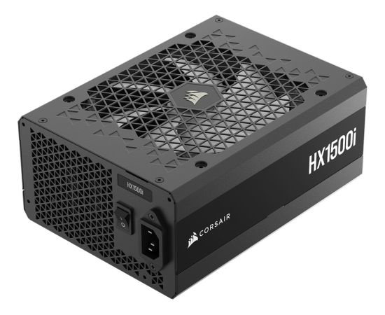 Corsair HX1500i (2025), PC power supply black, 2x 12V 2x6 PCIe, 5x PCIe, cable management, 1500 Watt Datoru barošanas bloki