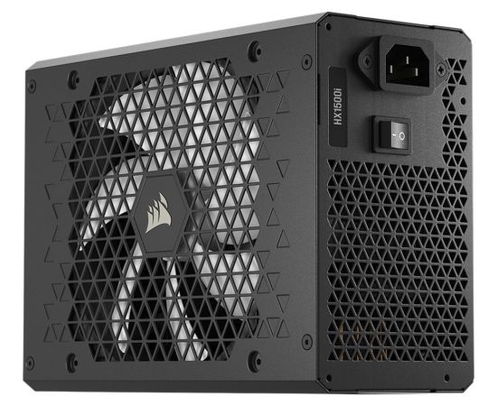 Corsair HX1500i (2025), PC power supply black, 2x 12V 2x6 PCIe, 5x PCIe, cable management, 1500 Watt Datoru barošanas bloki